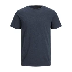 T-shirt Standard Fit Col rond Manches courtes Bleu Marine en coton Shay