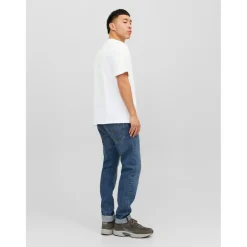 T-shirt Standard Fit Col rond Manches courtes Blanc en coton Phil