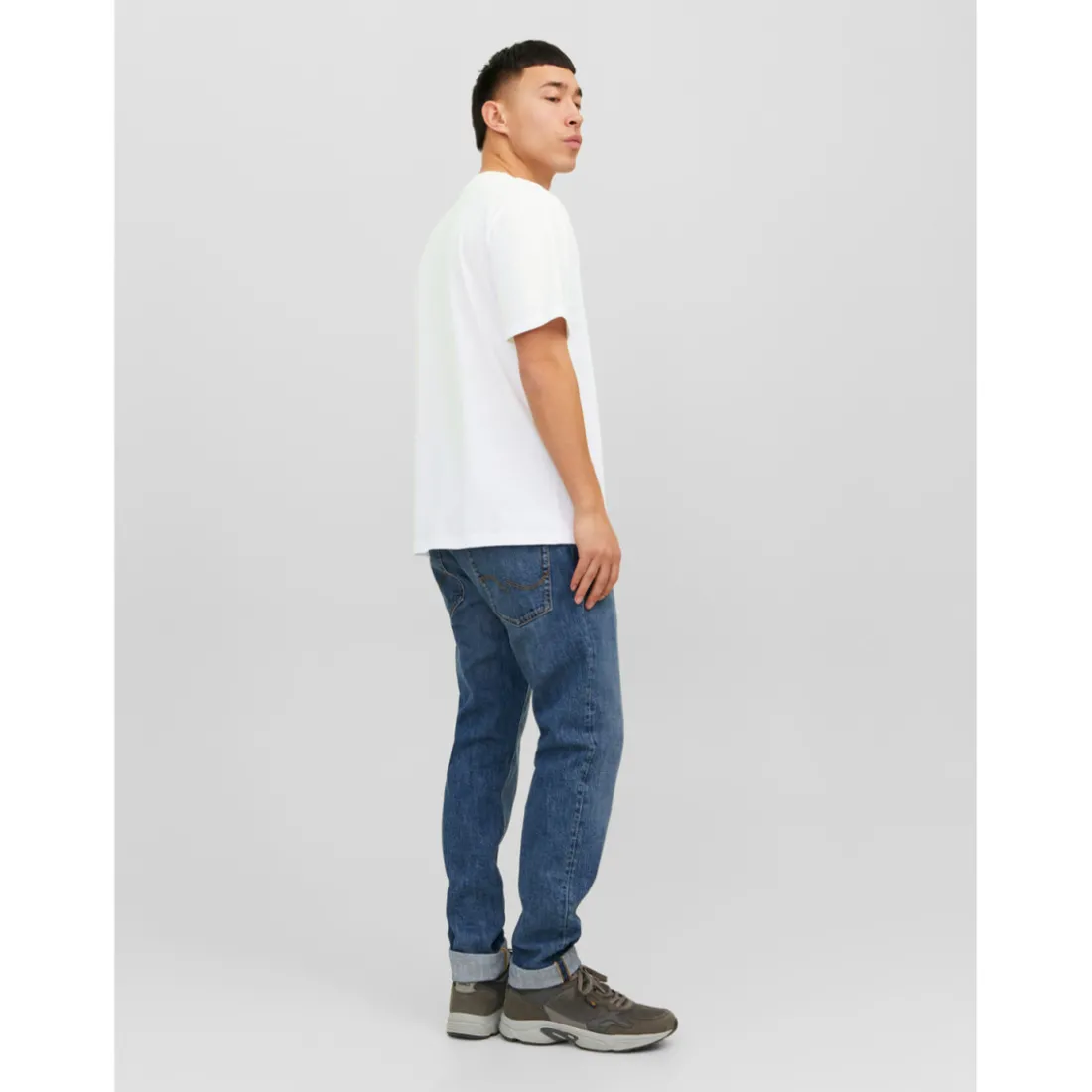 T-shirt Standard Fit Col rond Manches courtes Blanc en coton Phil