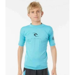 T-shirt surf anti-UV garçon manches courtes Bleu Rip Curl