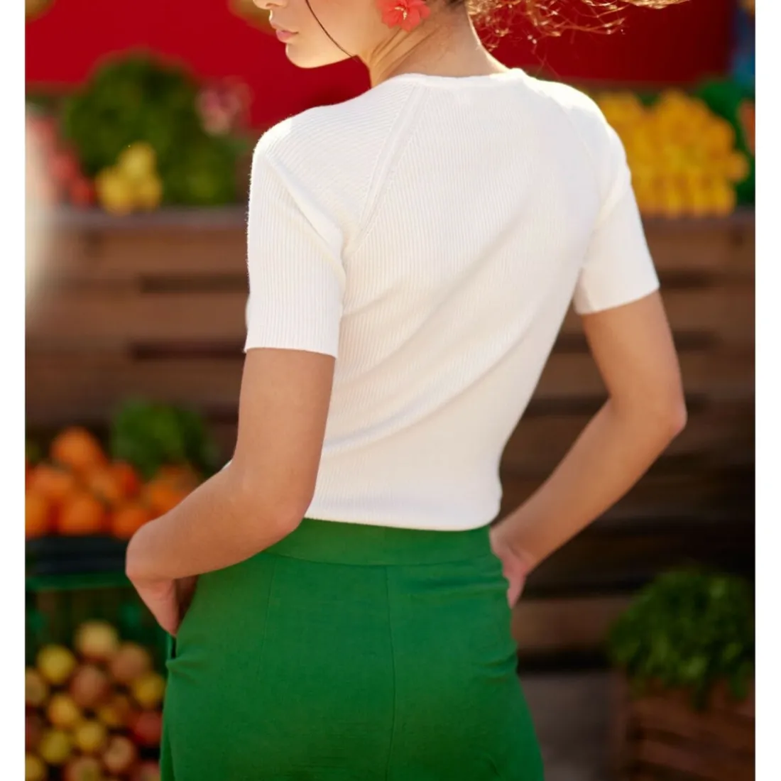 T-Shirt THERESA blanc en viscose