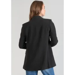 Veste blazer Bek noire en coton