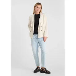 Veste blazer MERIDA beige en viscose Noémie