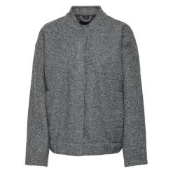 Veste bomber col rond gris foncé Lyra