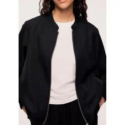 Veste bomber zippée Papaya noir Maëlys Lara