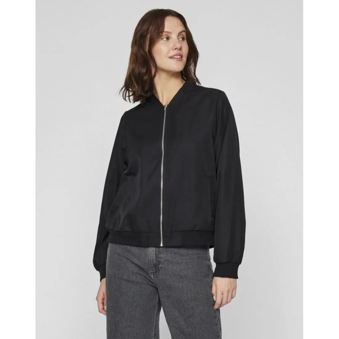 Veste bomber zippée Papaya noir Maëlys Lara