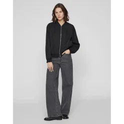 Veste bomber zippée Papaya noir Maëlys Lara