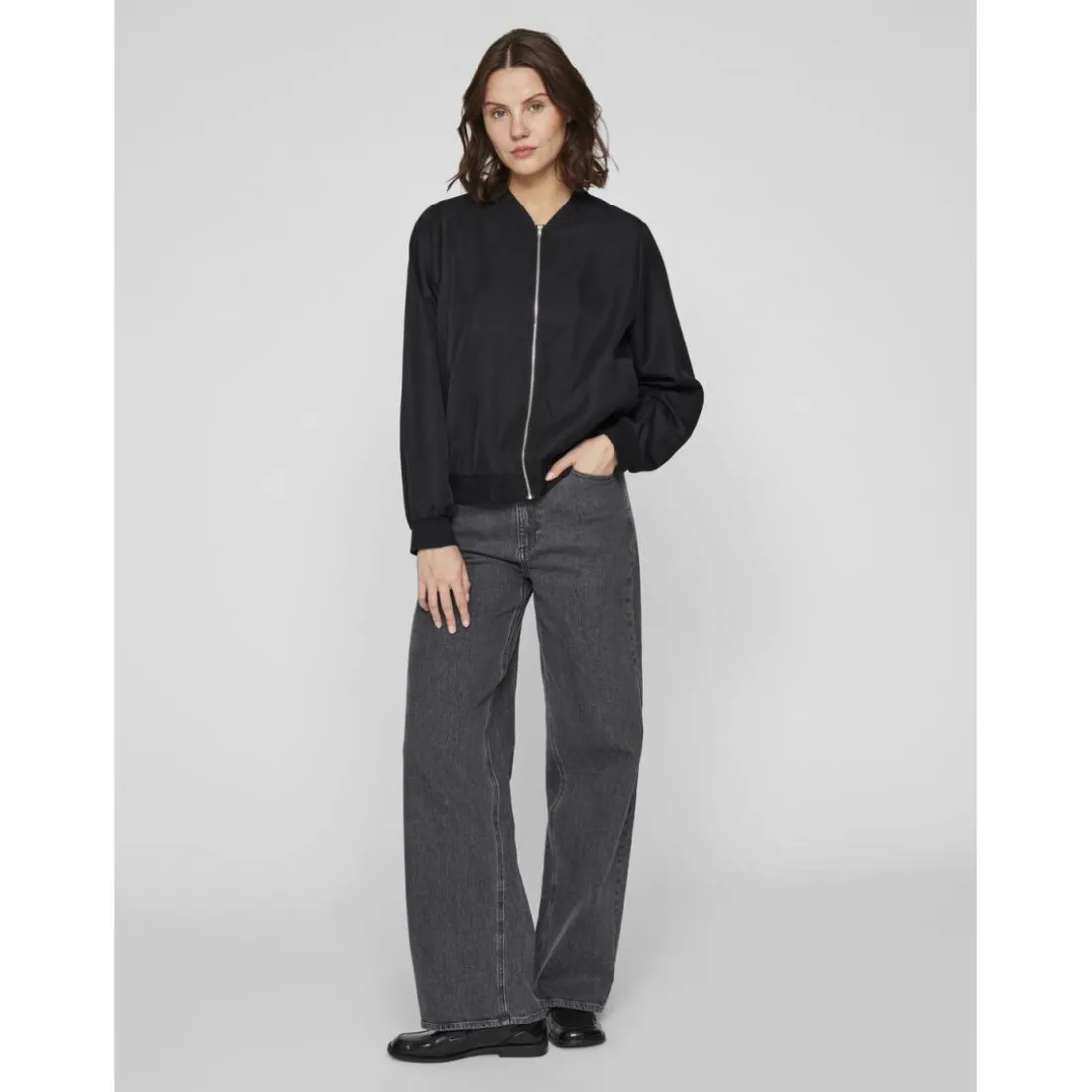 Veste bomber zippée Papaya noir Maëlys Lara