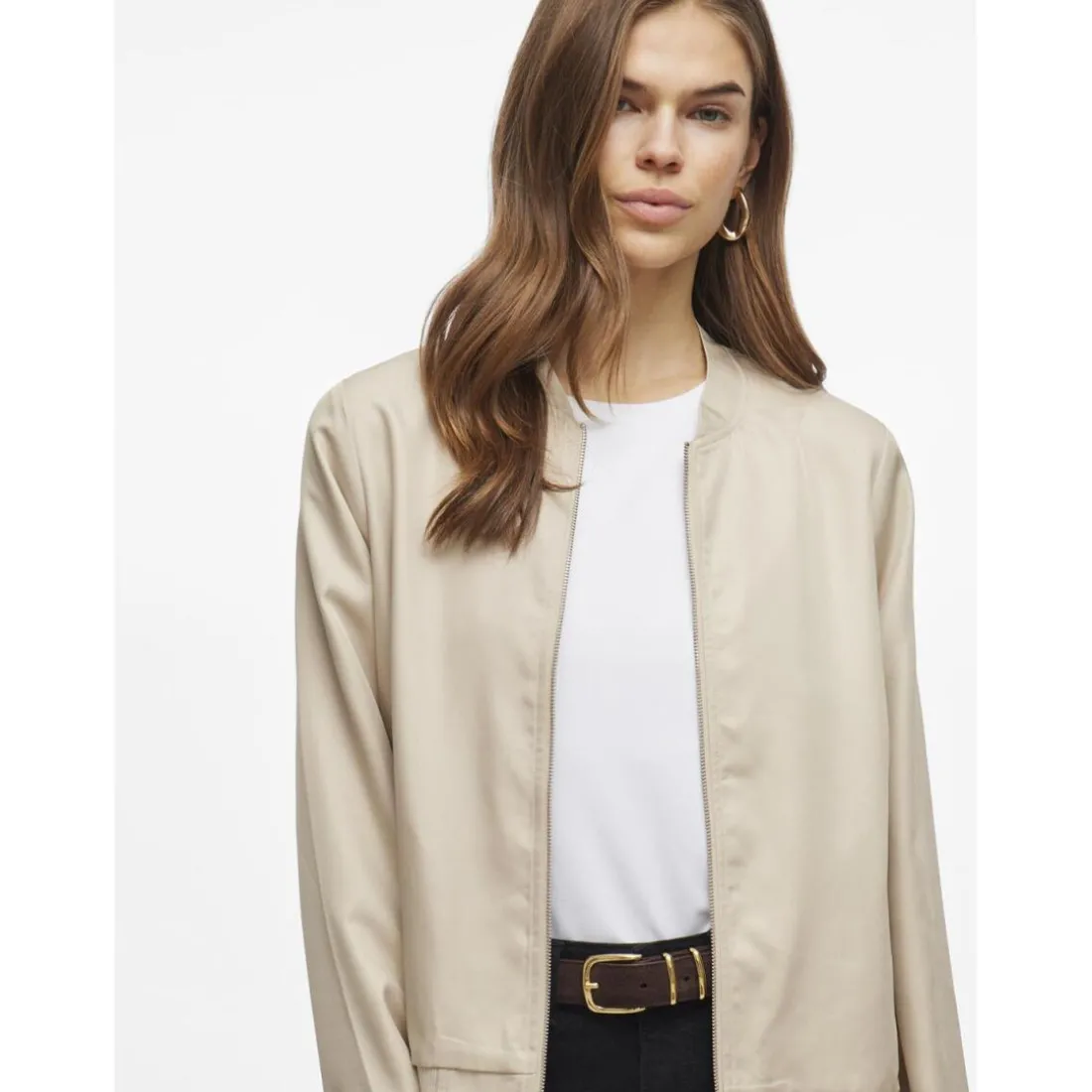 Veste bomber zippée Papaya gris Xia
