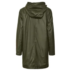 Veste Capuche Au-dessus du genou vert