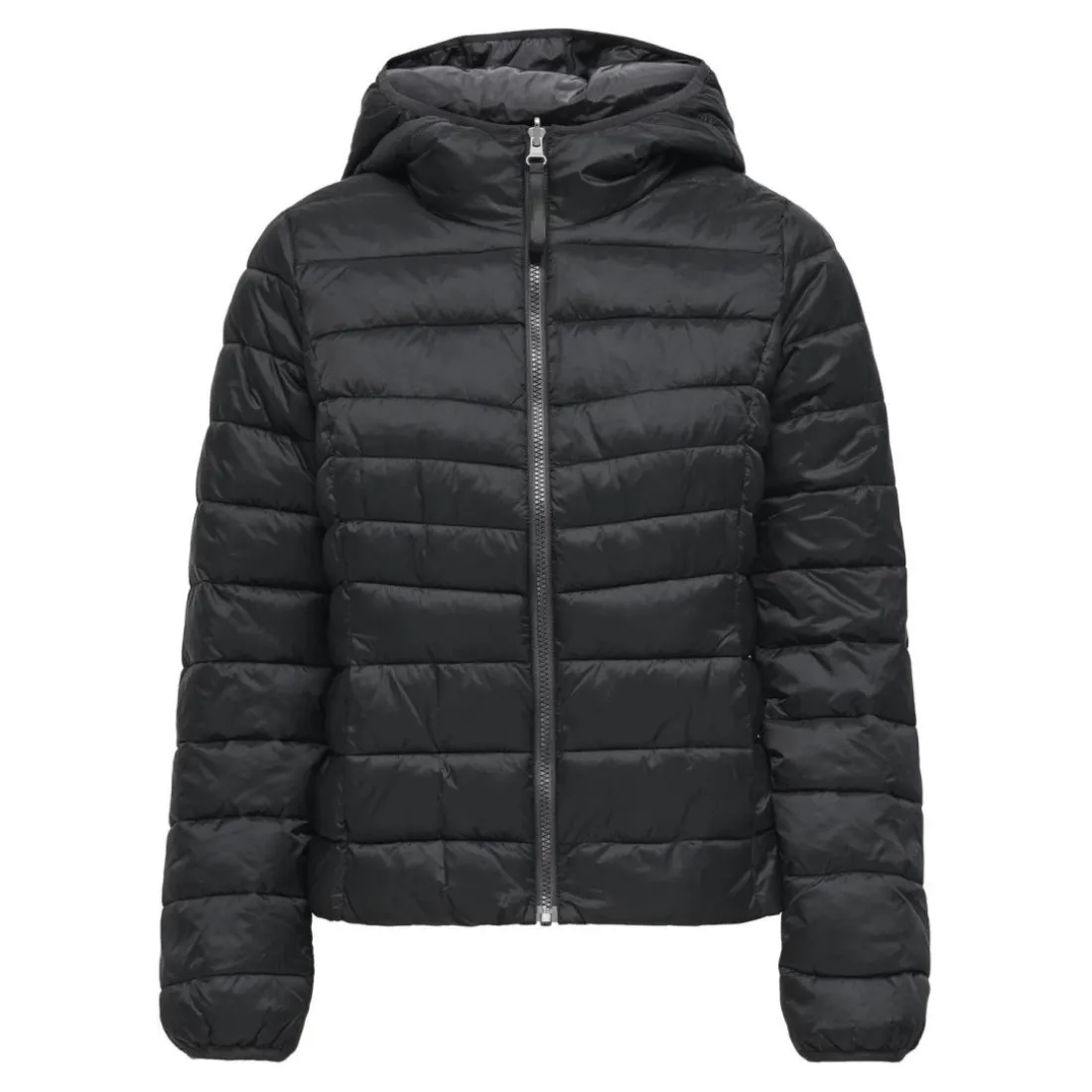 Veste capuche noir en nylon Lane