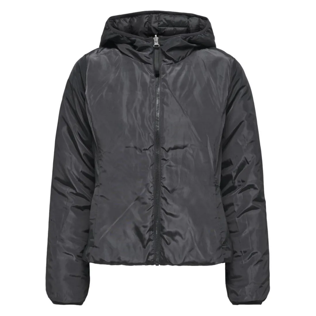 Veste capuche noir en nylon Lane