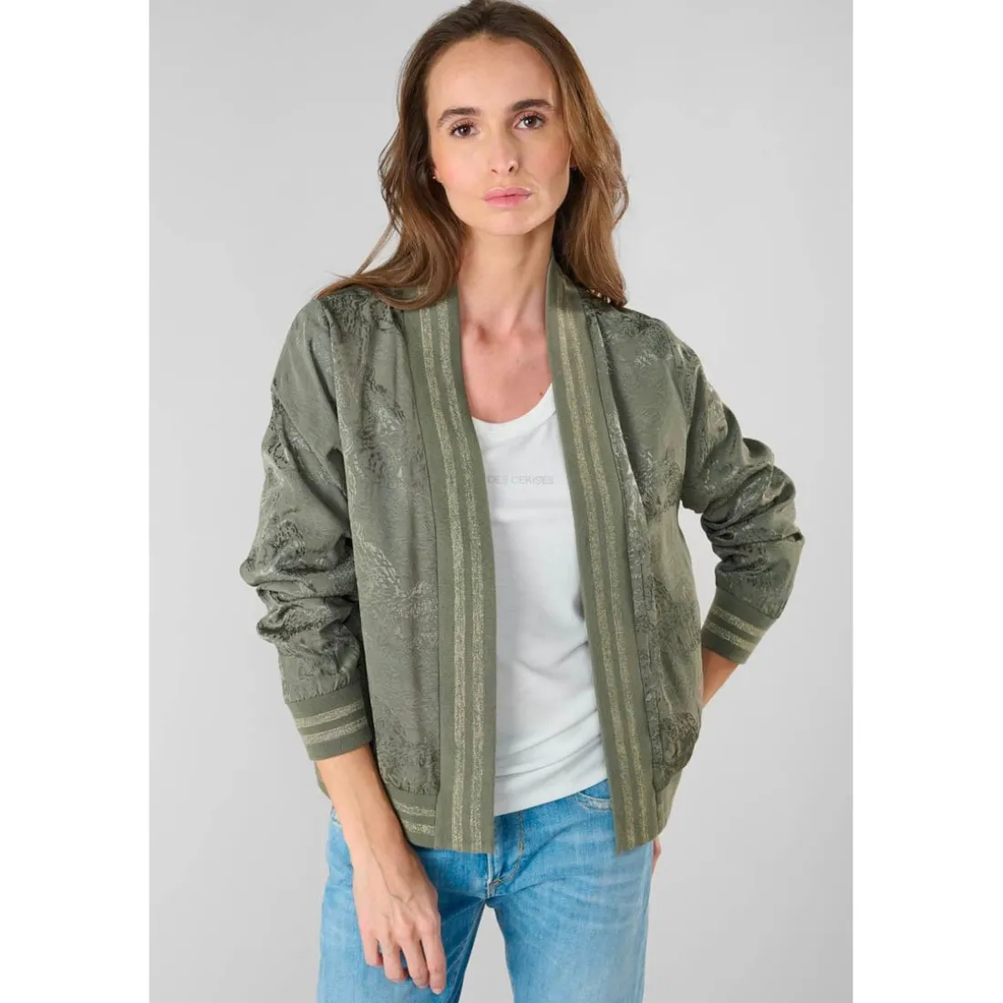 Veste CLAVEL vert en coton