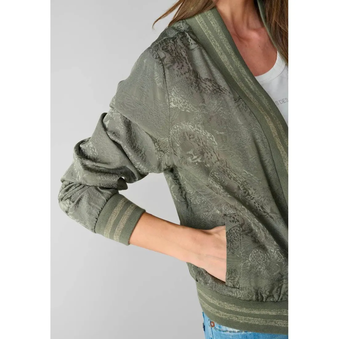 Veste CLAVEL vert en coton