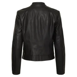 Veste Col haut Manches longues noir en viscose