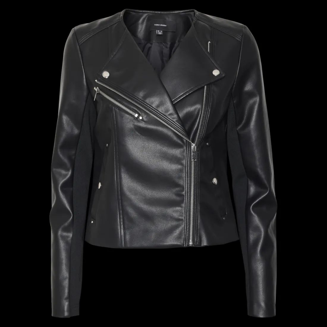 Veste col montant haut noir Tess