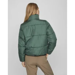 Veste col montant haut vert foncé