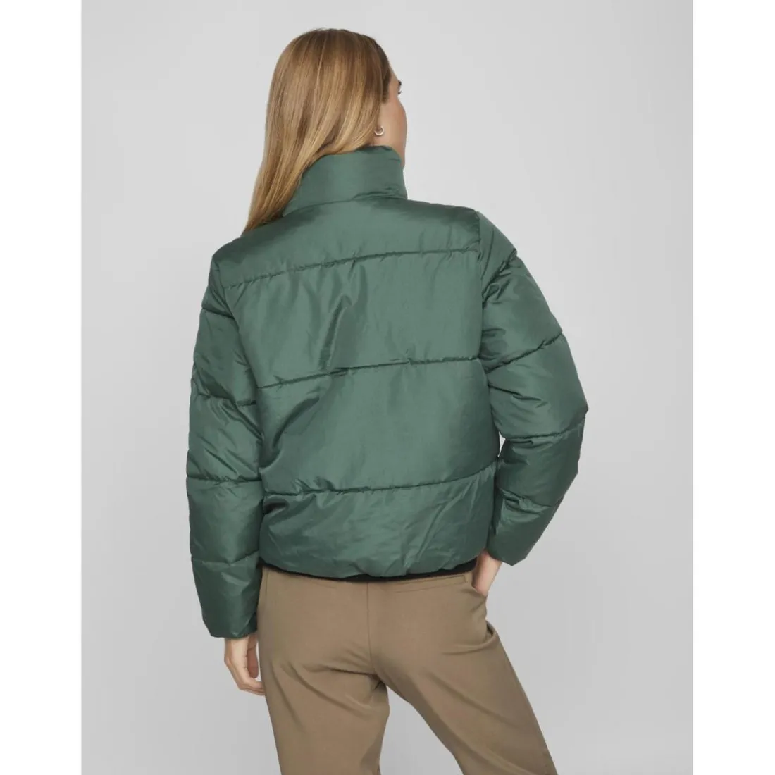 Veste col montant haut vert foncé