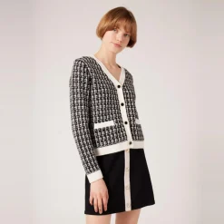 Veste courte boutonnée noir