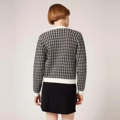 Veste courte boutonnée noir