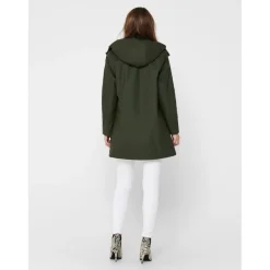 Veste de pluie Imperméable à l'eau Capuche avec cordon vert Vale