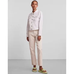 Veste en denim Coia blanc en coton Maia