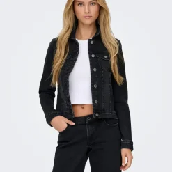 Veste en Jean noir mat Léa