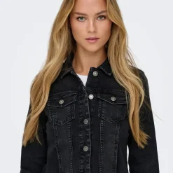 Veste en Jean noir mat Léa