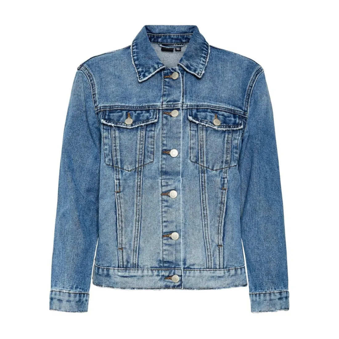 Veste en jean Col en V Manches longues bleu Hope