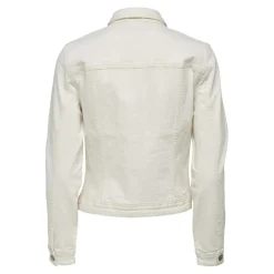 Veste en jean col italien ecru Skye