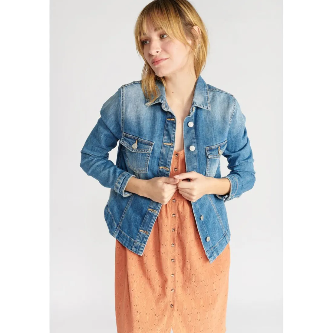 Veste en jeans Lilly bleu