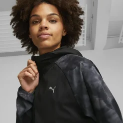 Veste Femme W RUN FAV AOP WV JKT noir