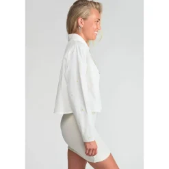 Veste fille YELENAGI blanc en coton