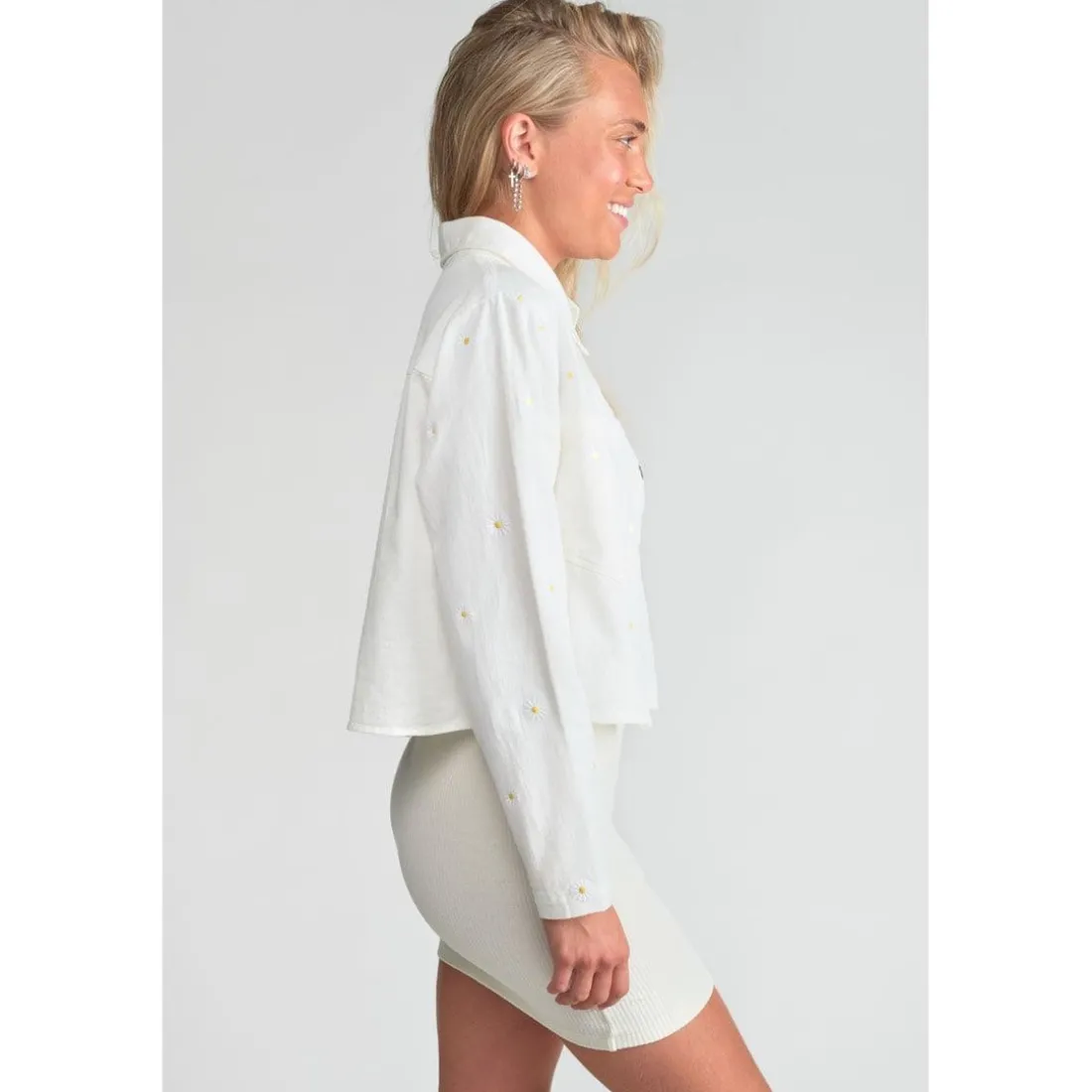 Veste fille YELENAGI blanc en coton