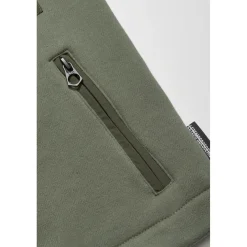 Veste garçon, zippée Moltobo kaki vert en coton pour garçon