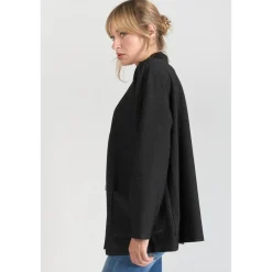Veste kimono Sobrado noir brillant