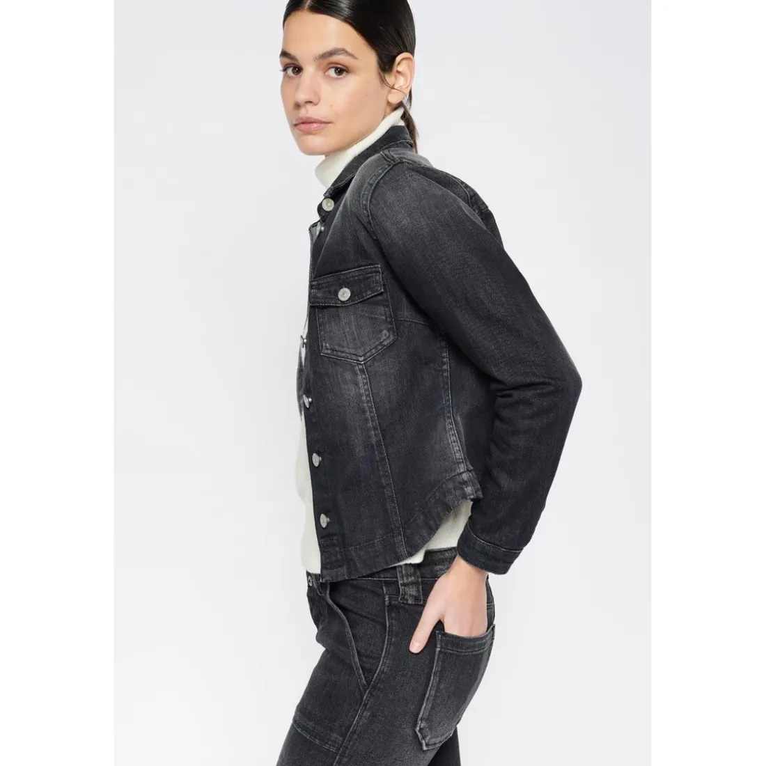 Veste Lilly en jeans noir