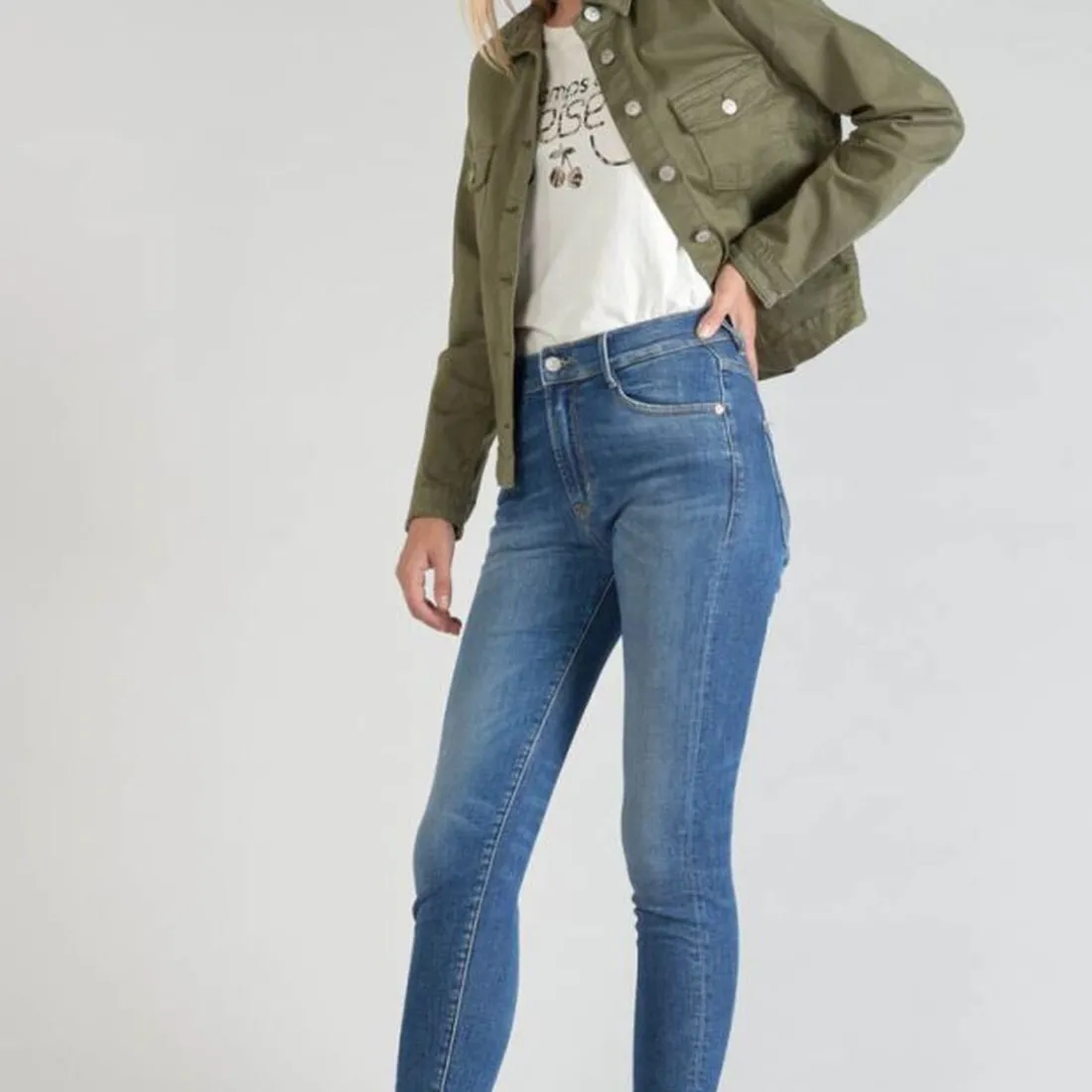 Veste Lilly kaki vert en coton