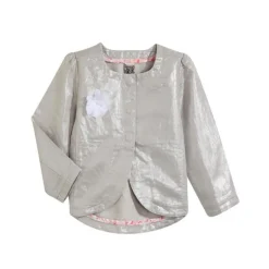 Veste manches longues argentée brillant bébé