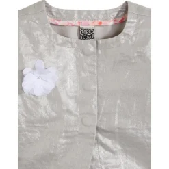 Veste manches longues argentée brillant bébé