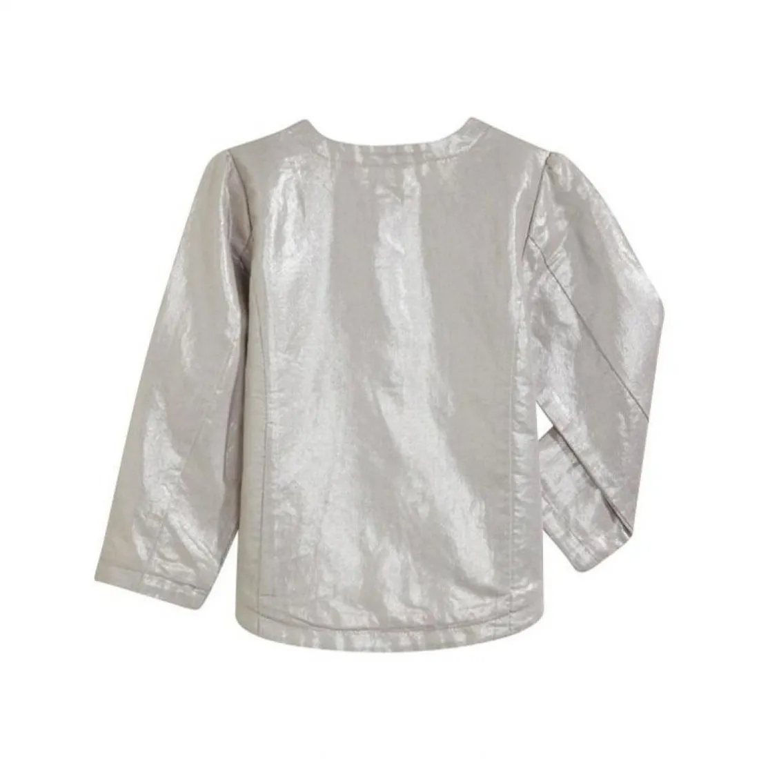 Veste manches longues argentée brillant bébé