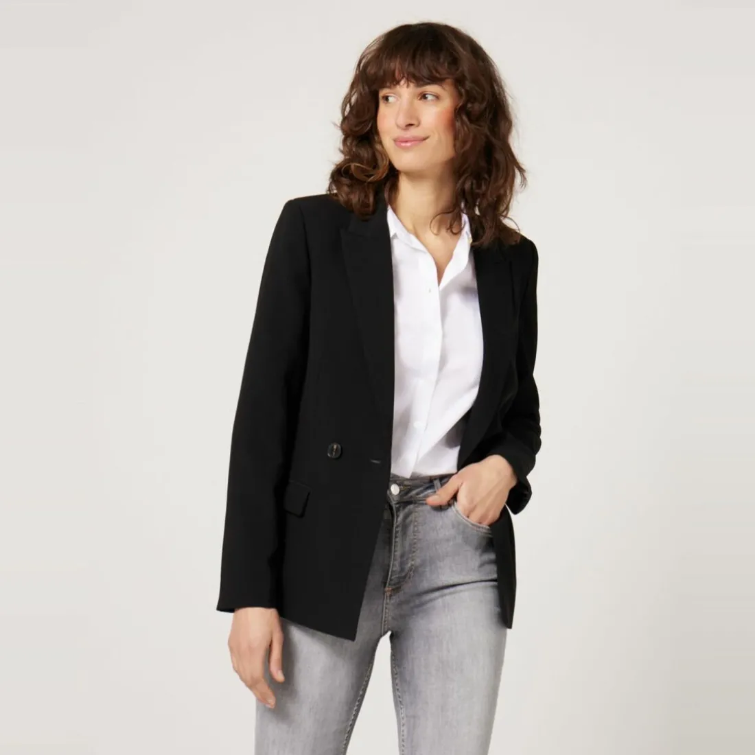 Veste mi-longue noire