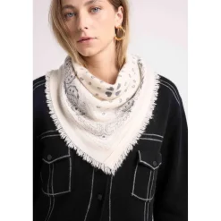 Veste oversize cachemire JADE noir et coutures grises