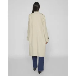 Veste poignets à boucle réglable col italien gris clair
