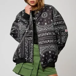 Veste reversible à motifs imprimés VADAS noire