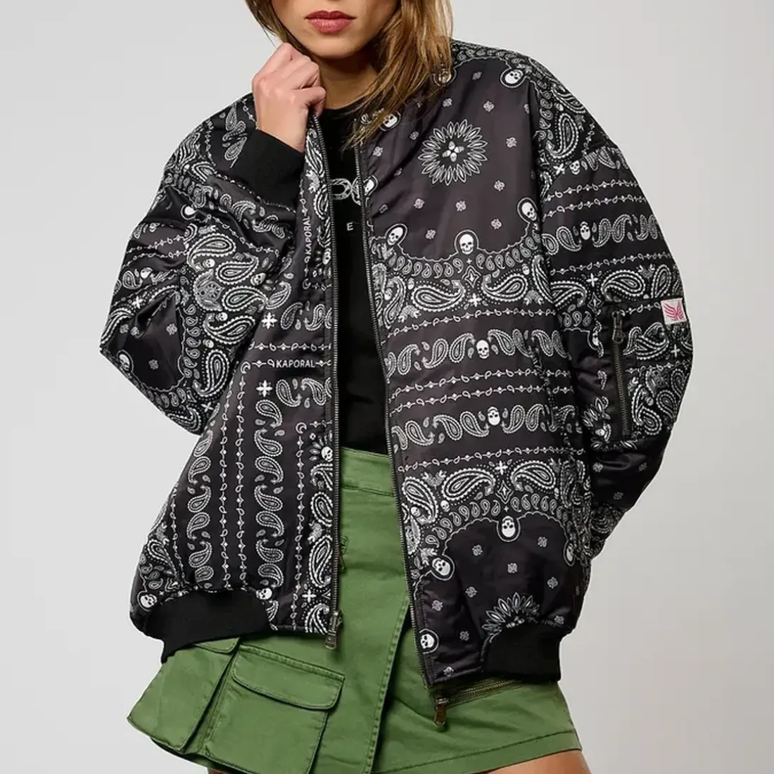 Veste reversible à motifs imprimés VADAS noire