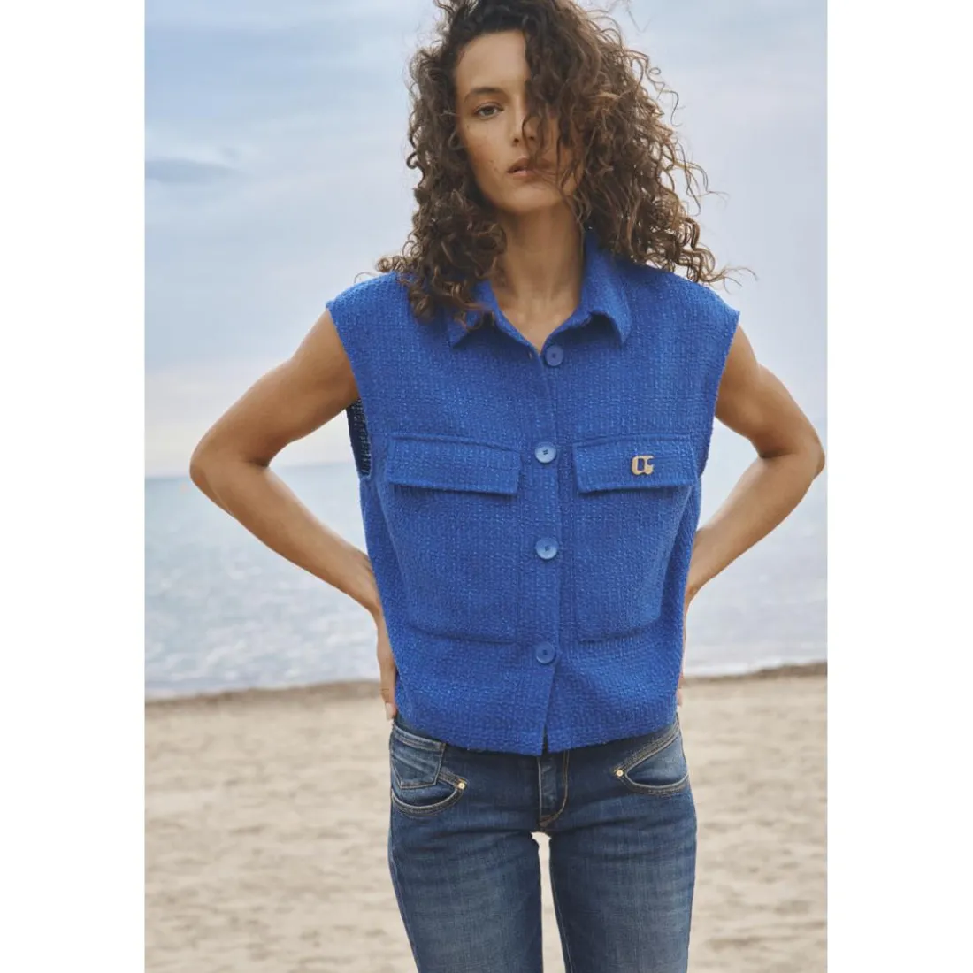 Veste sans manches ARLEY bleu Hana