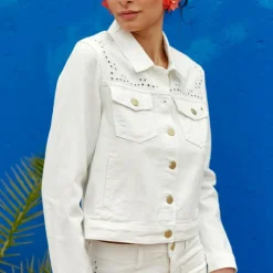 Veste VERENA blanc en coton
