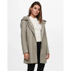 Vestes Capuche Manches longues marron Rhea